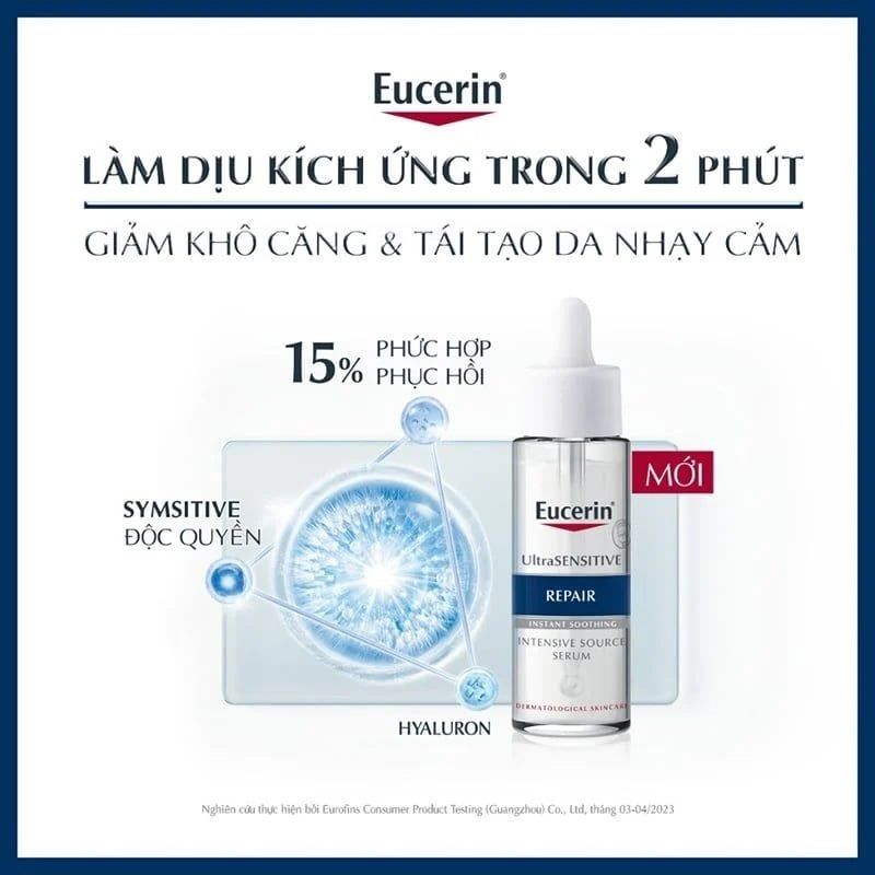 Serum Tinh Chất Dưỡng Hỗ Trợ Phục Hồi Da Nhạy Cảm Eucerin UltraSENSITIVE Repair Serum 30ml