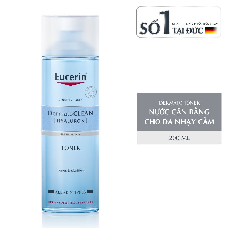 Nước Cân Bằng Eucerin Dermato Clean Hyaluron Dành Cho Da Nhạy Cảm 200ml