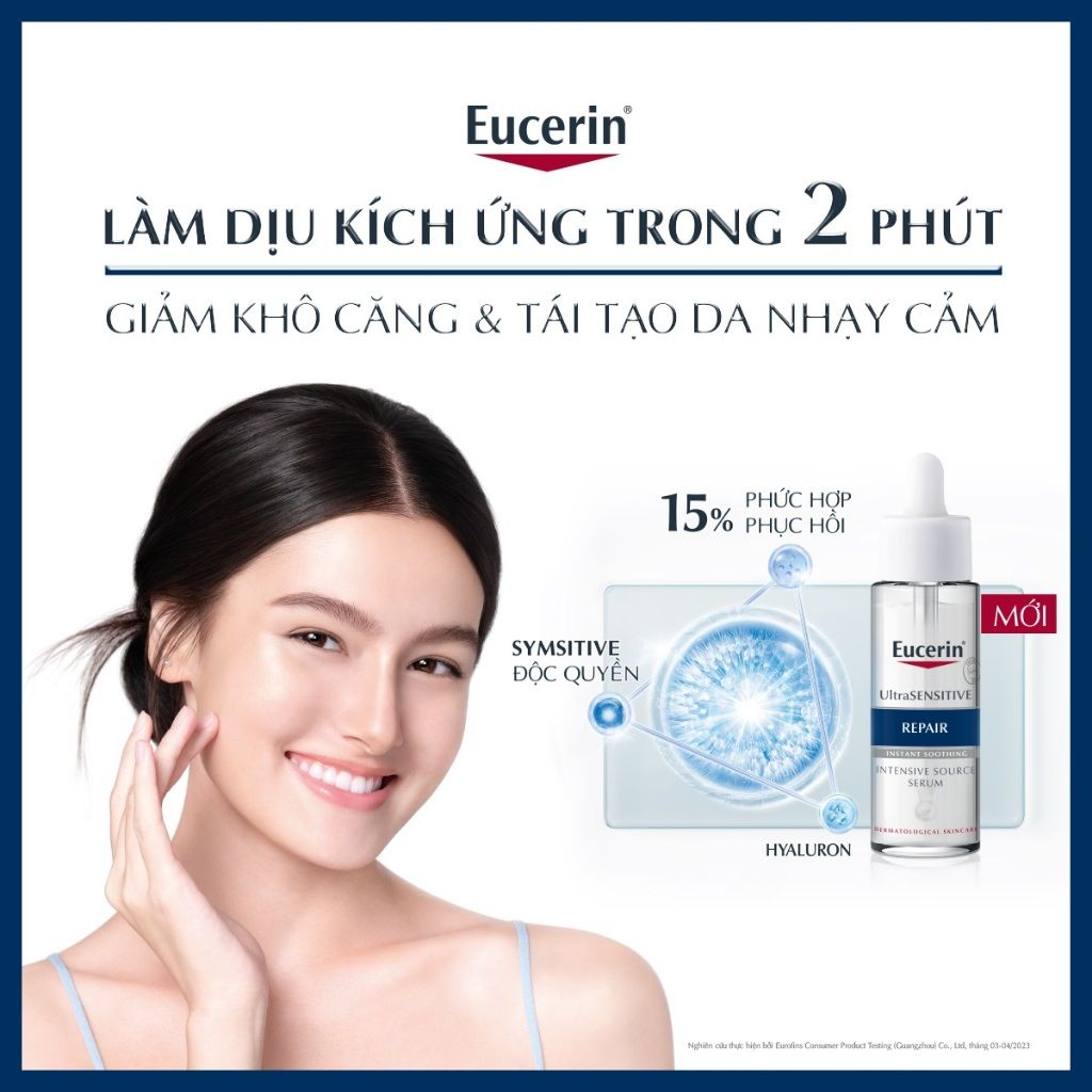 Serum Tinh Chất Dưỡng Hỗ Trợ Phục Hồi Da Nhạy Cảm Eucerin UltraSENSITIVE Repair Serum 30ml