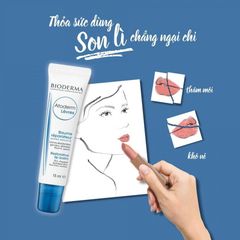 Gel dưỡng môi làm dịu môi bị khô, nứt nẻ Bioderma Atoderm Baume Levres (15ml)