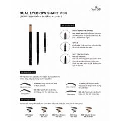 Chì Kẻ Chân Mày 3 Đầu Vacosi Dual Eyebrow Shape Pen