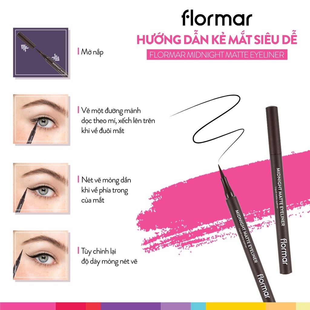 Bút kẻ mắt Flormar Midnight Matte Eyeliner