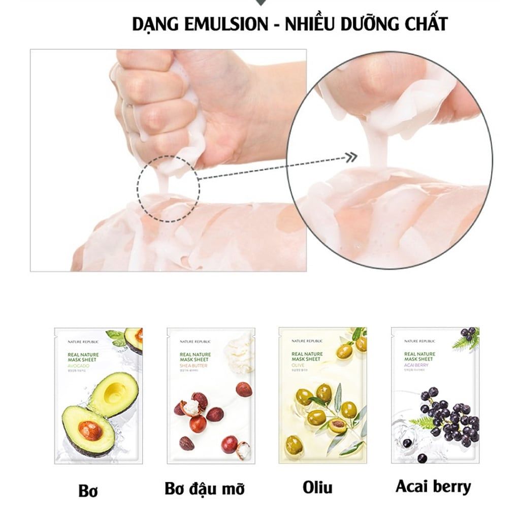 Mặt Nạ Giấy Nature Republic Real Nature Mask Sheet