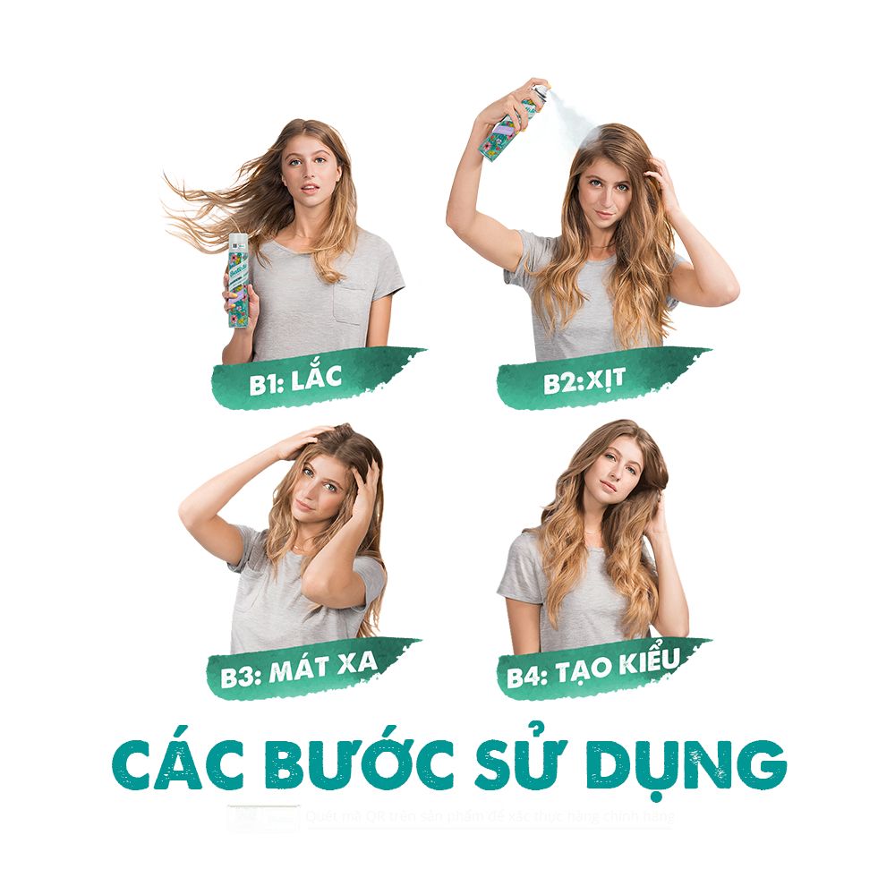 Dầu Gội Khô Batiste Dry Shampoo 50ml