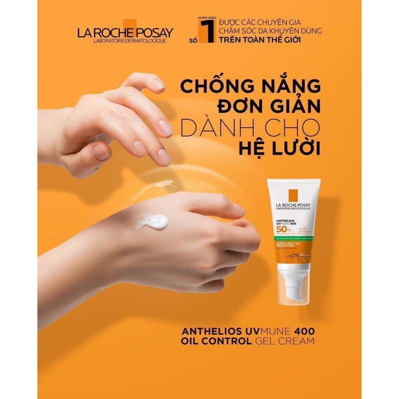 Kem chống nắng da dầu La roche Posay Anthelios Uvmune 400 Oil Control Gel-Cream SPF 50+