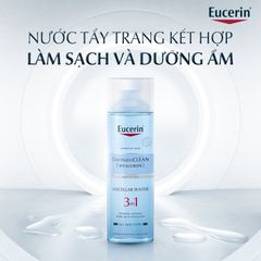 Tẩy trang Eucerin DermatoClean Hyaluron Micellar Water 3in1 cho da nhạy cảm