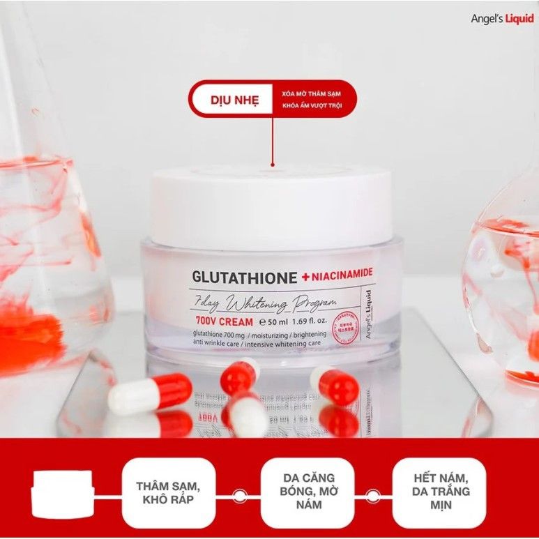 Kem Dưỡng Angel liquid Whitening  Glutathione 700 V-Cream