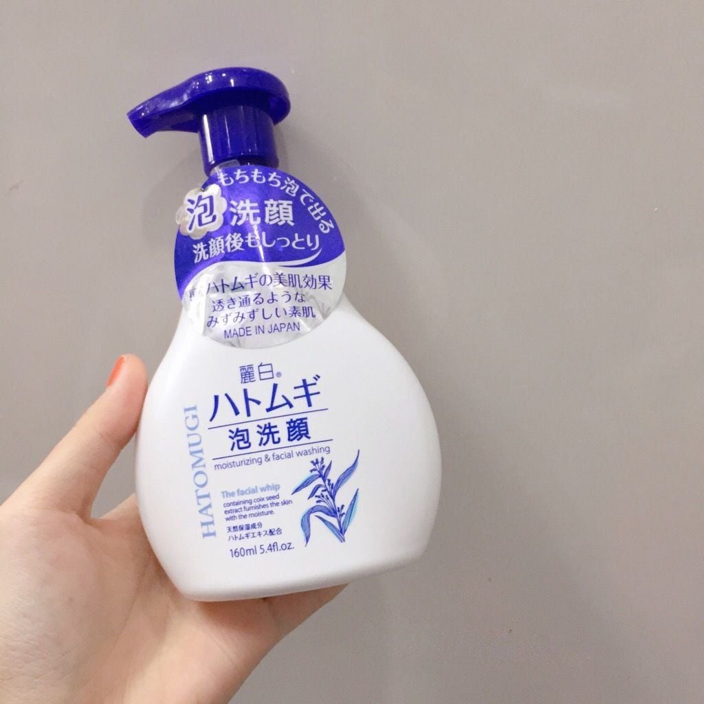 Sữa Rửa Mặt Tạo Bọt Hatomugi Facial whip 160ml Nhật Bản