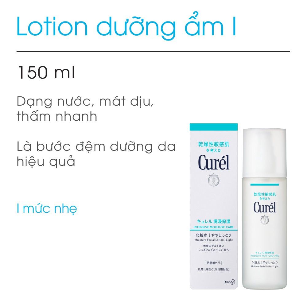 Lotion Dưỡng Da Cấp Ẩm Chuyên Sâu I Curel Intensive Moisture Care Lotion I Light 150ml