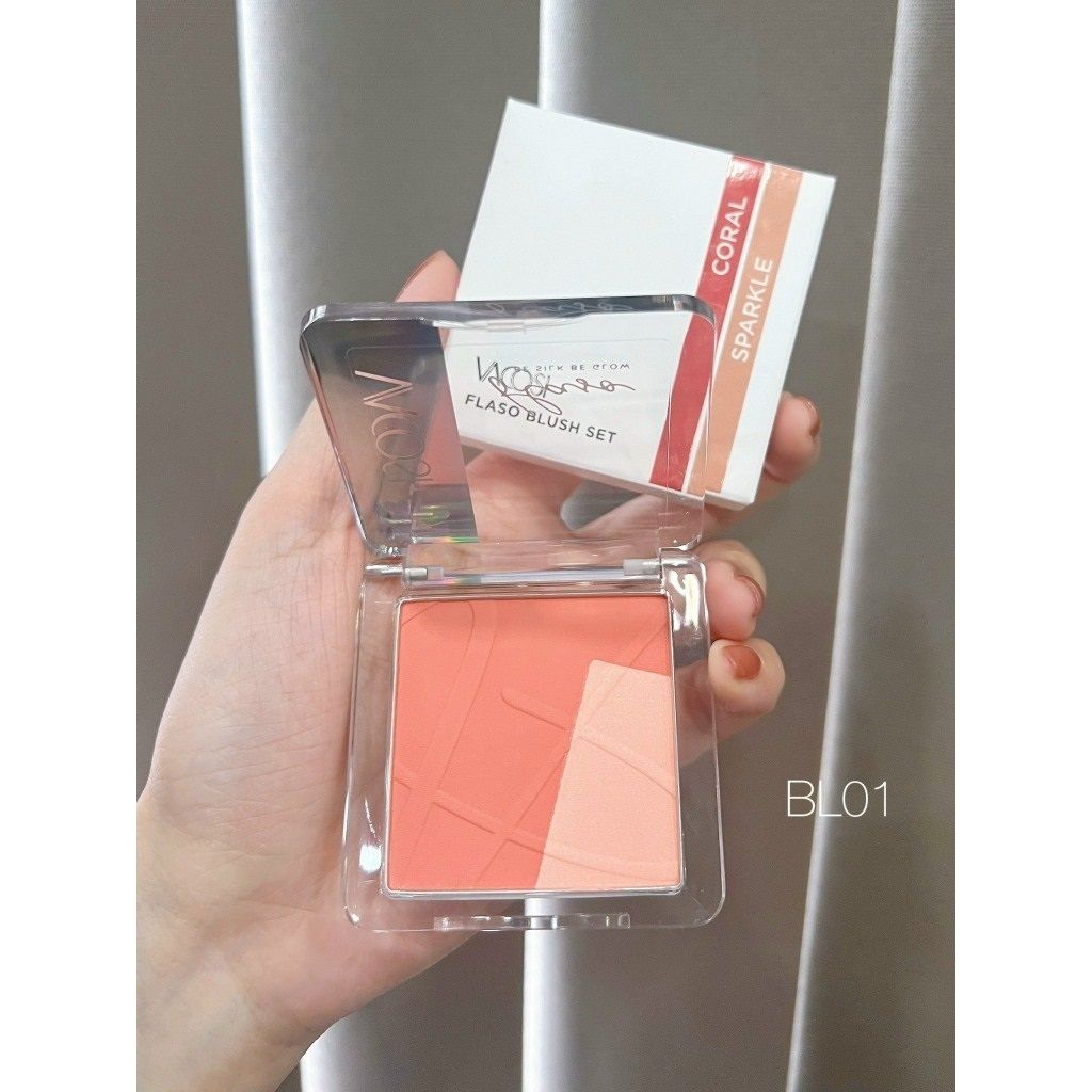 Má Hồng & Bắt Sáng Vacosi Flaso Blush Set VP12 - BL01