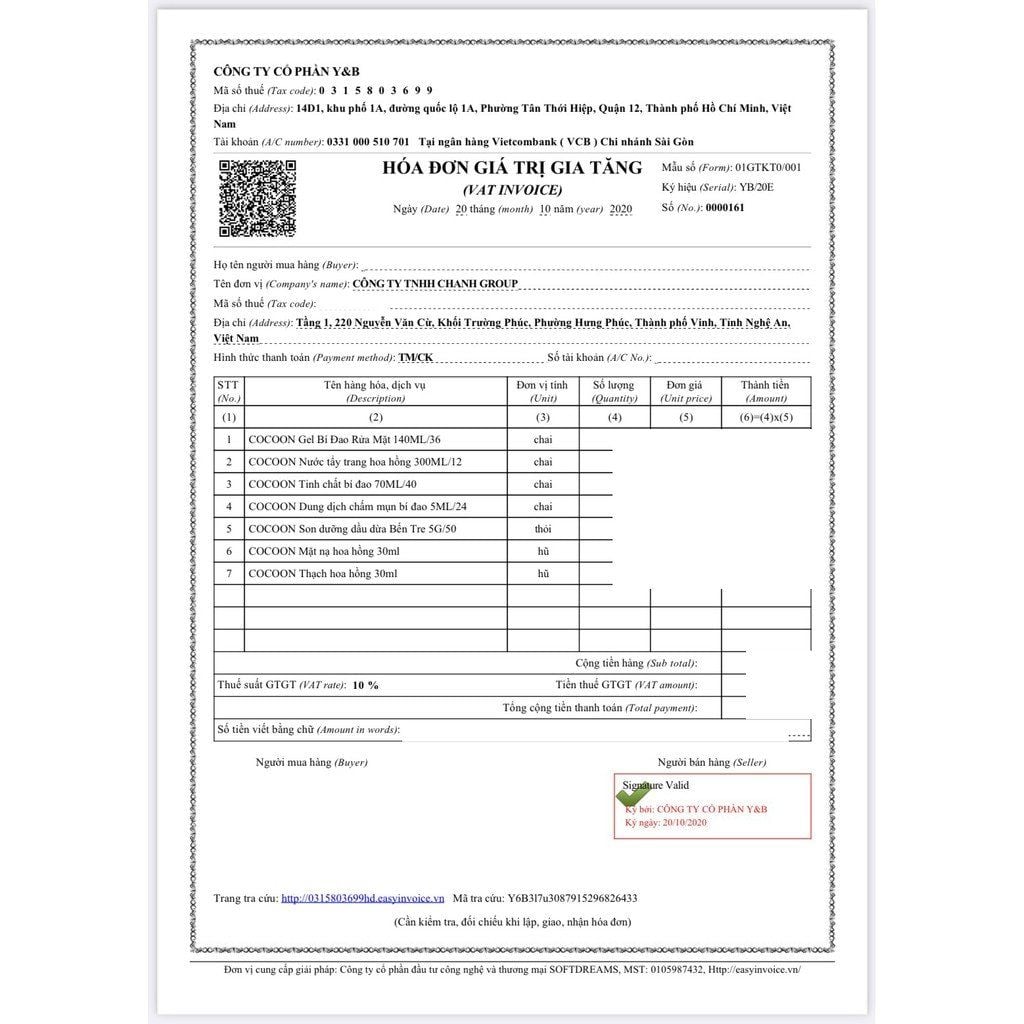 Gel rửa mặt Cocoon bí đao Winter melon cleanser