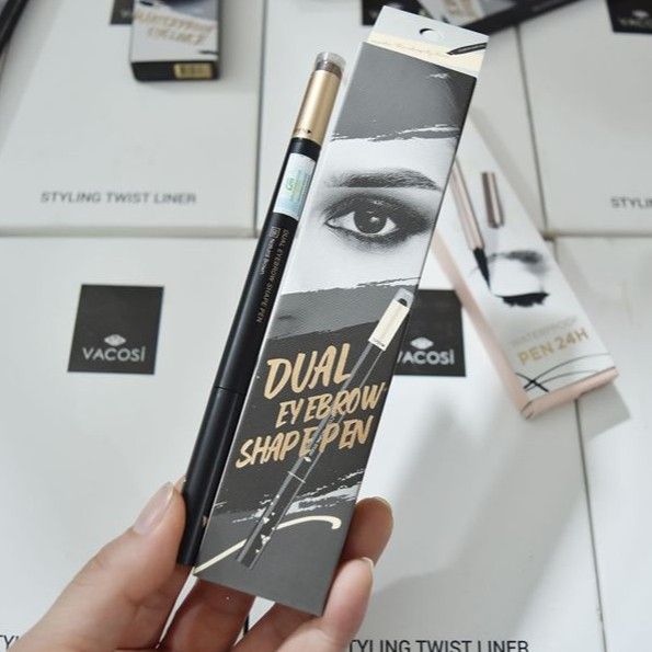 Chì Kẻ Chân Mày 3 Đầu Vacosi Dual Eyebrow Shape Pen