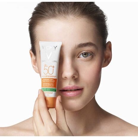 Kem chống nắng cho da dầu mụn Vichy Capital Soleil Mattifying 3-In-1 SPF 50