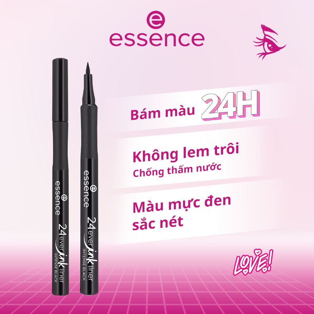 Bút Dạ Kẻ Mắt Essence 24ever Ink Liner 01 - (Đen)