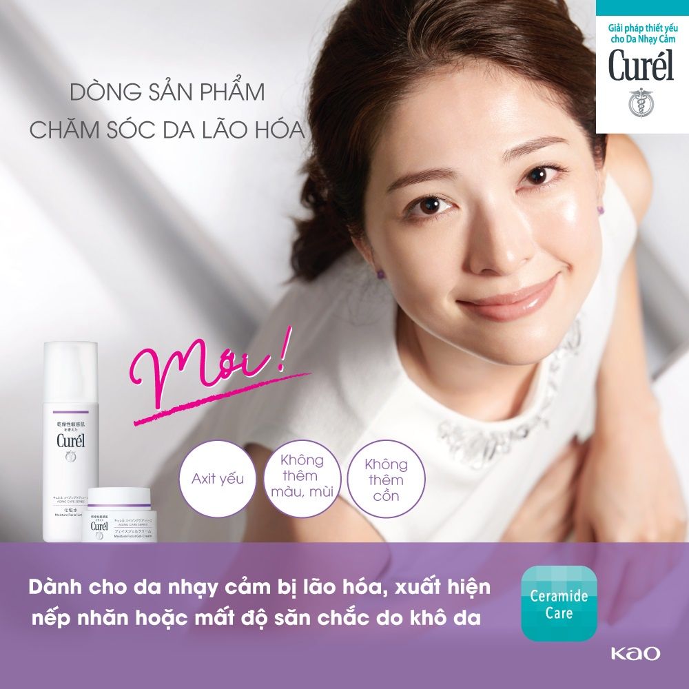 Lotion Curél Dưỡng Ẩm Chuyên Sâu Dành Cho Da Lão Hóa Aging Care Series Moisture Facial 140ml
