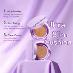 Phấn Nước Cushion Aprilskin Ultra Slim SPF50+ PA+++ Màu Tím 15g