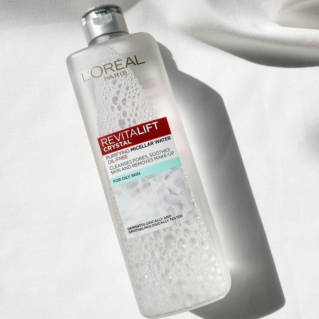 Nước tẩy trang LOreal Paris 3-in-1 Micellar Water / Revitalift Crystal 400ml