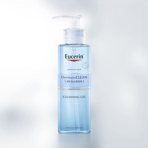 Gel Rửa Mặt Eucerin Dermato Clean Hyaluron Dành Cho Da Nhạy Cảm 200ml