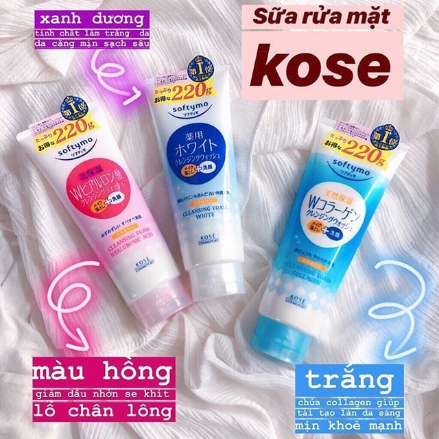 Sữa rửa mặt tẩy trang Kose Softymo Cleansing Foam Nhật Bản