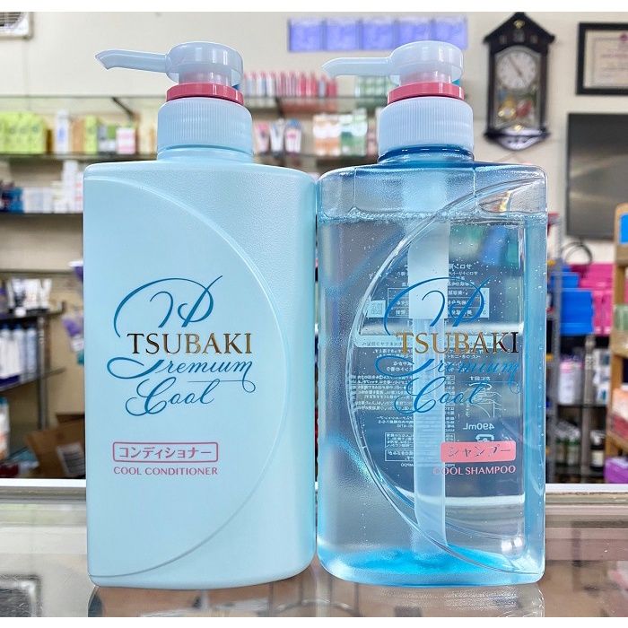 Cặp gội xả Tsubaki Premium Cool Set (490ml/chai)