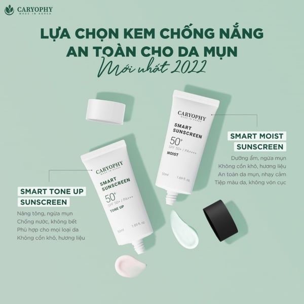 Kem Chống Nắng Thông Minh Caryophy Smart Sunscreen  Tone up / Moist 50ml