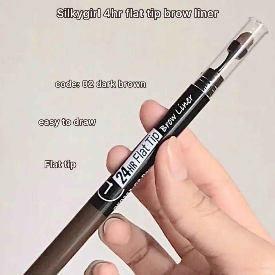 Chì Kẻ Mày 2 Đầu Lâu Trôi Silkygirl 24hr Flat Tip Brow Liner