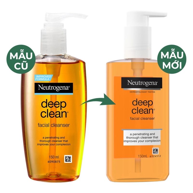 Sữa Rửa Mặt Neutrogena Làm Sạch Sâu Dạng Gel Facial Cleanser Deep Clean 150ml