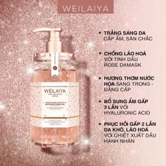 Sữa tắm trắng da cánh hoa hồng Damask Weilaiya Grand Rose Extracts Whitening Shower Gel 450ml