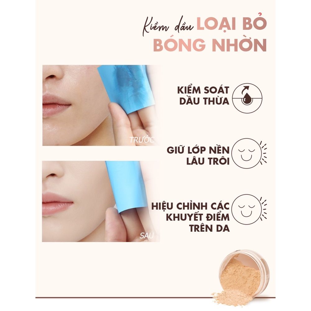 Phấn Phủ Dạng Bột Silkygirl Shine Free Loose Powder 10g
