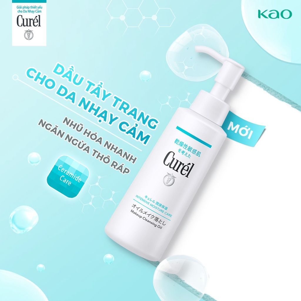 Dầu Tẩy Trang Curél Cấp Ẩm Chuyên Sâu Intensive Moisture Care Makeup Cleansing Oil 150ml