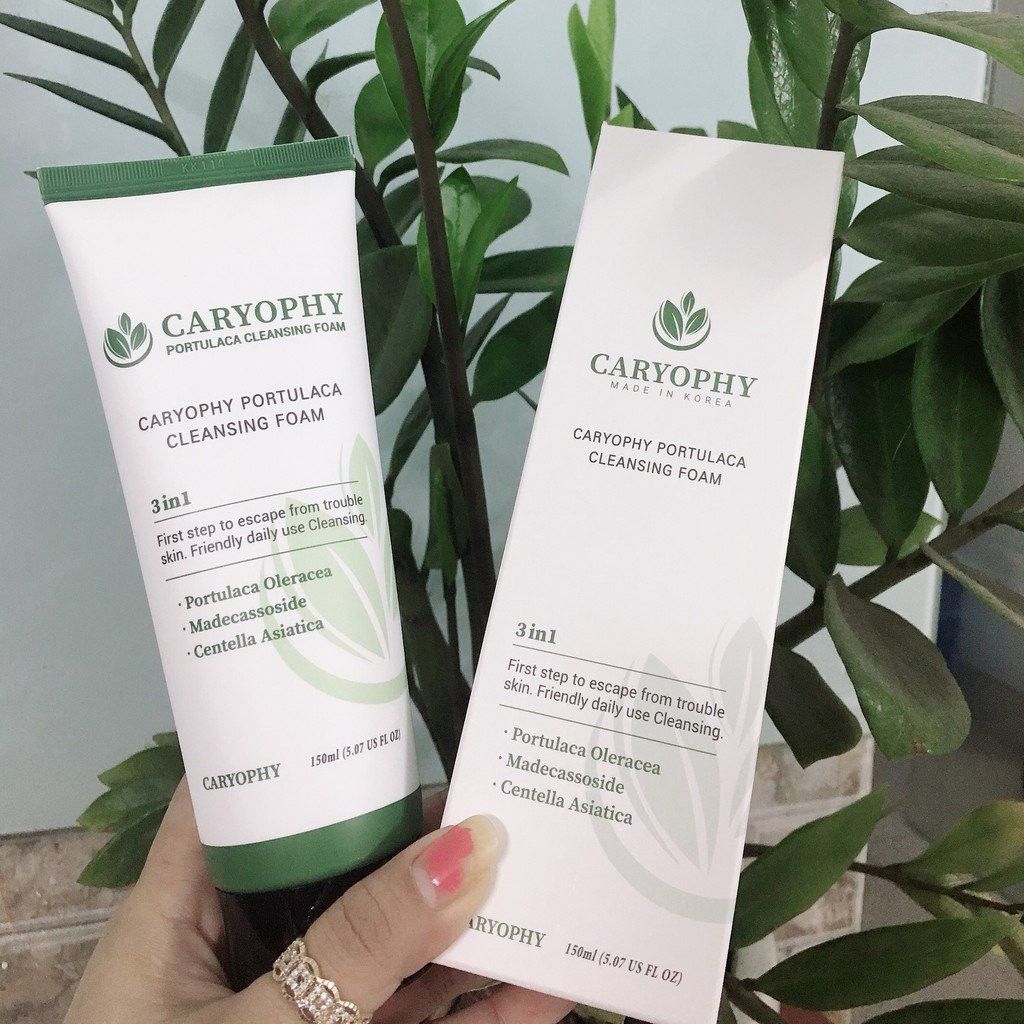 Sữa Rửa Mặt Ngừa Mụn, Kiềm Dầu Caryophy Portulaca Foam Cleanser 150ml