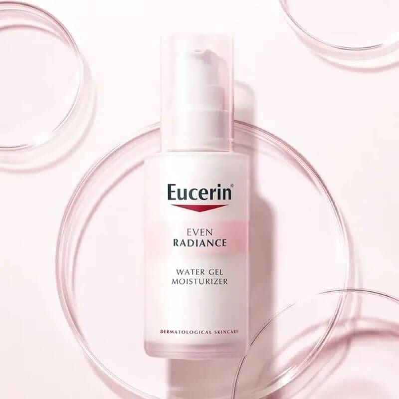 Combo Eucerin Gel Cấp Ẩm, Dưỡng Sáng 50ml +Sữa Rửa Mặt Dịu Nhẹ Sáng Da 50g
