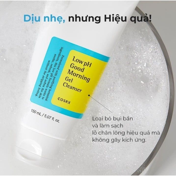 Sữa rửa mặt tẩy Cosrx Low PH Good Morning Gel Cleanser