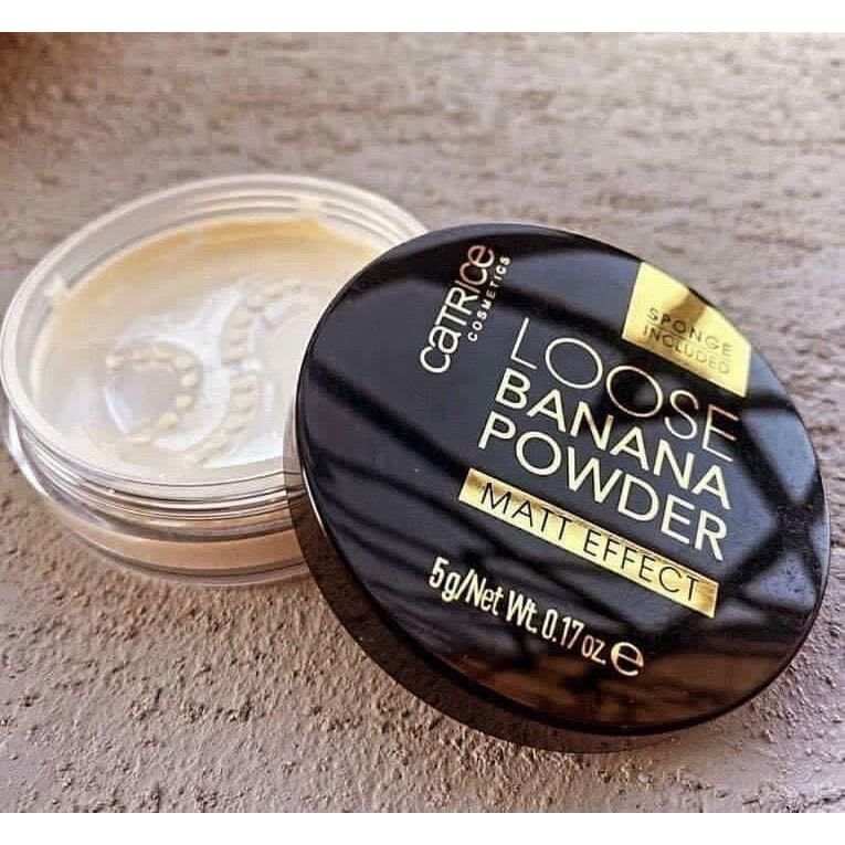 PHẤN PHỦ CATRICE LOOSE BANANA POWDER LÊN TONE TỰ NHIÊN
