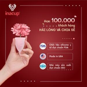 Cốc Nguyệt San Inacup 100% Silicon Y Tế