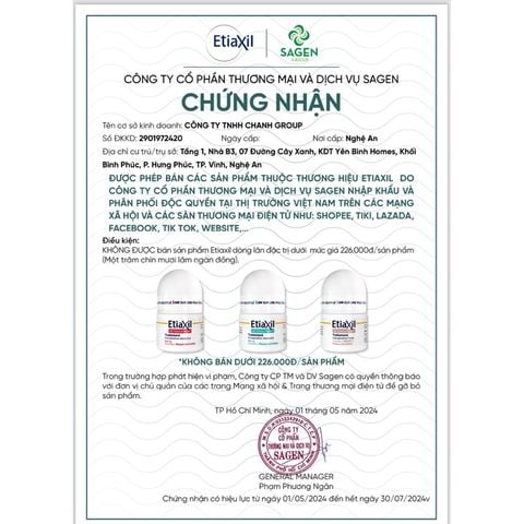 Lăn Khử Mùi Etiaxil Detranspirant Traitement Roll-On