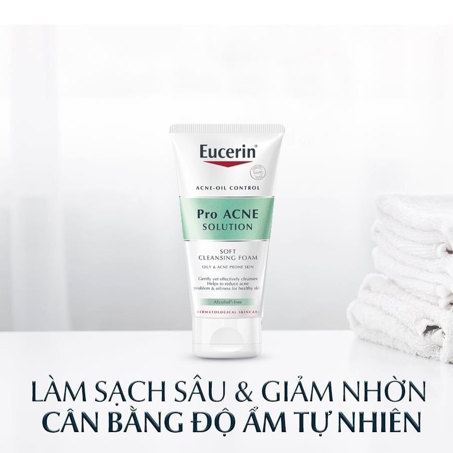 Sữa Rửa Mặt Eucerin Pro Acne Solution Tạo Bọt Dịu Nhẹ Cho Da Mụn