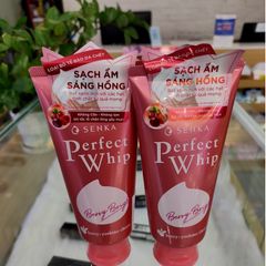 Sữa Rửa Mặt Làm Sạch Sâu, Sáng Hồng Senka Perfect Whip Berry Bright