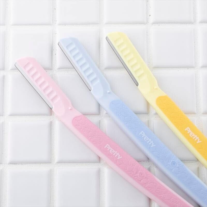 Set 3 Dao Cạo Lông Mày & Mặt Kai Pretty Kháng Khuẩn Nhật Bản