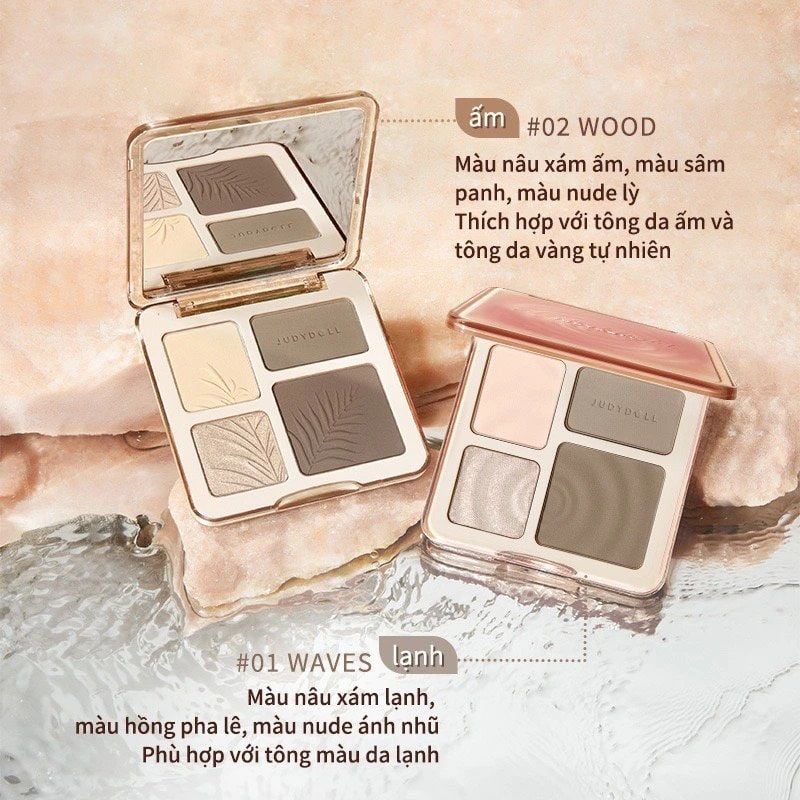 Phấn Bắt Sáng Tạo Khối 4 Ô JudyDoll