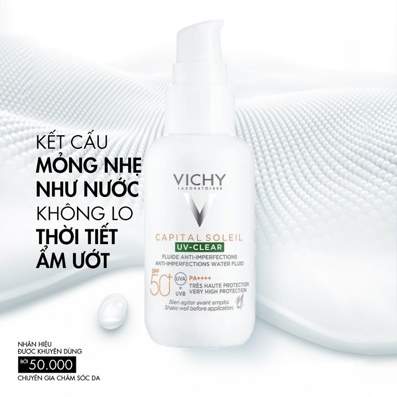 Kem chống nắng dành cho da dầu mụn Vichy UV-Clear Anti-Imperfections 50ml