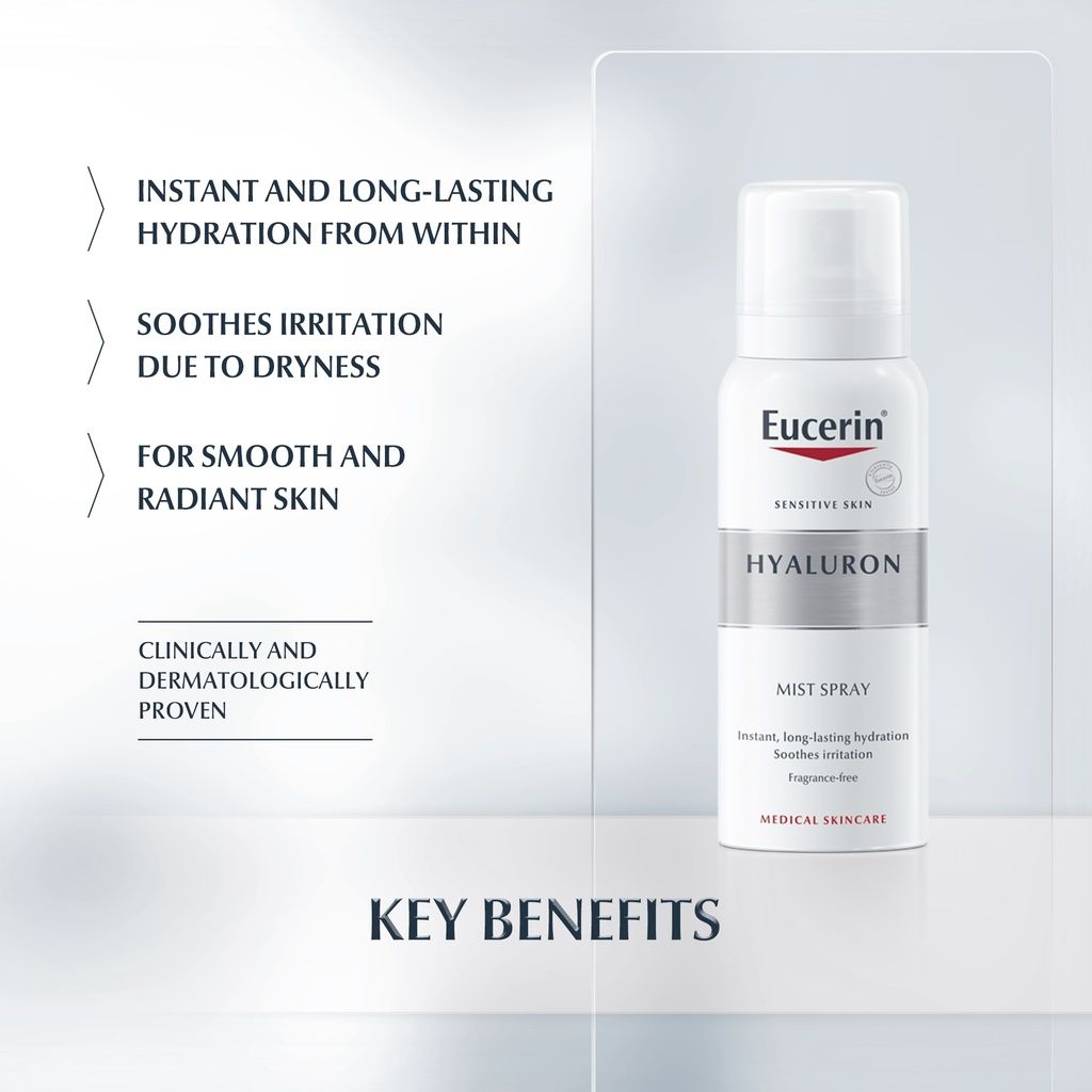 Xịt Dưỡng Ẩm Eucerin Hyaluron Mist Spray Sensitive Skin Dành Cho Da Nhạy Cảm
