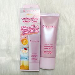 Serum Chống Nắng, Nâng Tông Senka Aqua Bright Serum In CC SPF50+/PA++++ 40g