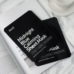 Mặt nạ Klairs Midnight Blue Calming Sheet Mask phục hồi và dưỡng ẩm.