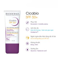 Kem dưỡng chống nắng, phục hồi da Bioderma Cicabio SPF 50+ 30ml