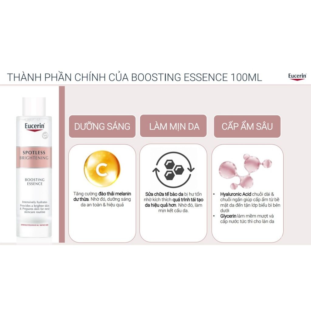 Combo serum Eucerin spotless 30ml + Essence 100ml