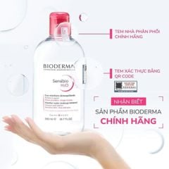 Nước tẩy trang Bioderma sensibio H2O nắp hồng cho da thường, da khô (100ml-250ml-500ml)