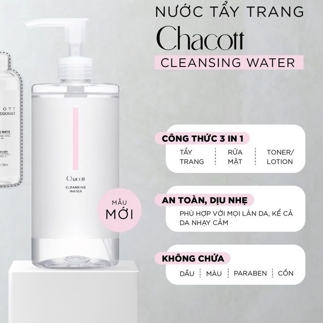 Nước tẩy trang Chacott For Professionals Nhật Bản 500ml