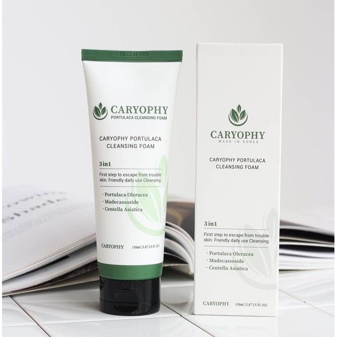 Sữa Rửa Mặt Ngừa Mụn, Kiềm Dầu Caryophy Portulaca Foam Cleanser 150ml