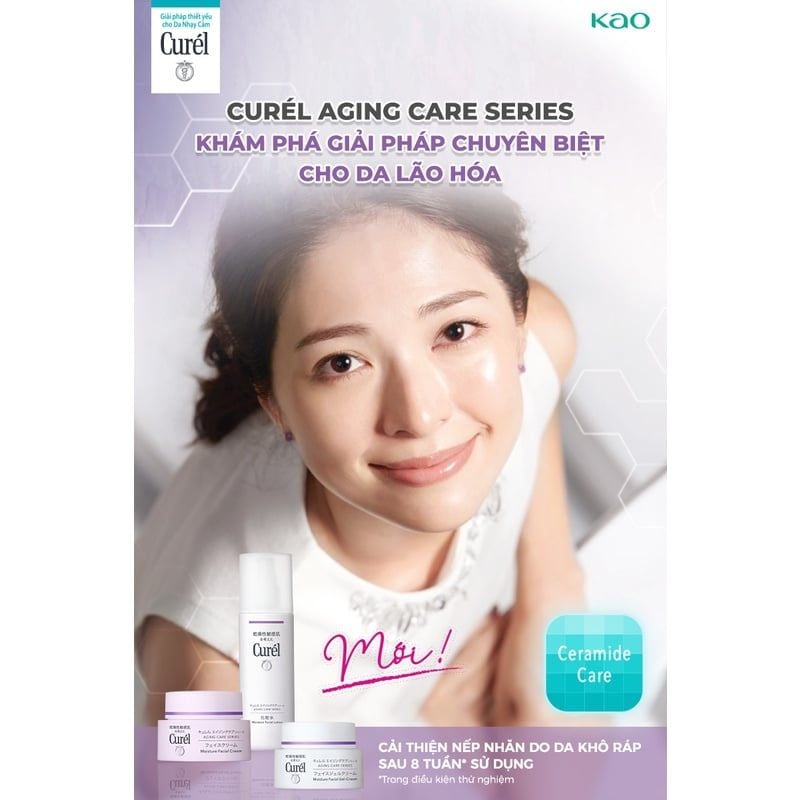 Kem Dưỡng Ẩm Curél Chuyên Sâu Cho Da Lão Hóa 40g Aging Care Series Moisture Facial Cream